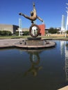 The Flair statue in Georgia International Plaza Royalty Free Stock Photo