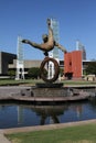 The Flair statue in Georgia International Plaza Royalty Free Stock Photo