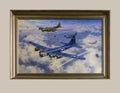 Flak Time by Roy Grinnell on display in the Museum of the National Aviation Center in Dallas. Royalty Free Stock Photo