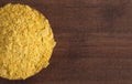 Flakes of Yellow Nutritional Yeast a Cheese Substitute and Seasoning for Vegan Diets Royalty Free Stock Photo