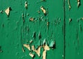 Flaking green paint