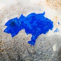 Flaking paint on a decaying surface Royalty Free Stock Photo