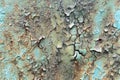 Flaking paint from the metal surface Royalty Free Stock Photo