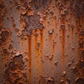 Flaking paint revealing the underlying layer affected by oxidati Royalty Free Stock Photo