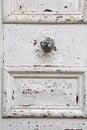 Flaking white paint on door Royalty Free Stock Photo