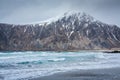 Flakstad beach, Lofoten, Norway Royalty Free Stock Photo