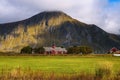 Flakstad church on Lofoten islands in Norway