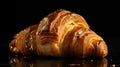 flaky gold croissan food