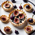 flaky tart shells filled with creamy mascarpone cheese topped.