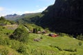 Flam, from Flamsbana train Sognefjord Aurland,Norway. Royalty Free Stock Photo