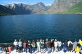 The Aurlandsfjord and Naeroyfjord - UNESCO protected fjord - cruise. Royalty Free Stock Photo