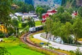 Flam, Norway train to Myrdal Royalty Free Stock Photo