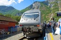 The Flam Railway Flamsbana in Flam - Norway in a Nutshell Tour Royalty Free Stock Photo