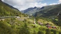Flam railway landscape. Norwegian tourism highlight. Norway land