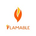 Flamable advise symbol Royalty Free Stock Photo