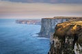 Flamborough Head Sheer Chalk Cliffs Royalty Free Stock Photo