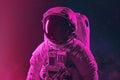 Flamboyant Astronaut in pink space uniform. Generate ai