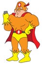 Super Hero with Cell Phone Royalty Free Stock Photo