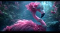 Flamboyant flamingo adorned