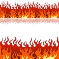 Flame Banner Set Royalty Free Stock Photo