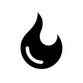 Flame black glyph ui icon