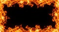 Flame border frame Royalty Free Stock Photo