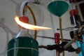 Gas flame fom biogas