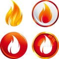 Flame buttons