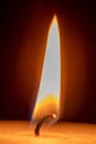 Flame of a candle light, makro shot Royalty Free Stock Photo