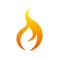 Flame color icon. Simple illustration of a fire. Royalty Free Stock Photo