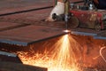 Flame cutting process by oxygen and acetylene cutting machine