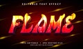 flame 3d vector text effect with modern style Royalty Free Stock Photo