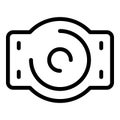 Flame detector icon outline vector. Smoke alarm Royalty Free Stock Photo