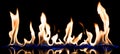 Flame of fire with reflect Royalty Free Stock Photo