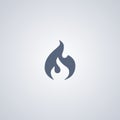 Flame, Fire, vector best flat icon Royalty Free Stock Photo