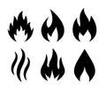 Flame and fire vector icon Royalty Free Stock Photo