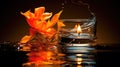 flame fire and water background Royalty Free Stock Photo