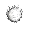 flame fireball ai generated