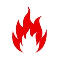 Flame. Five tongue fire. Icon illustration logo Royalty Free Stock Photo