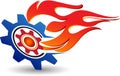 Flame gear logo