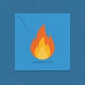 The flame has a smooth gradient conveying a sense of warmth and Royalty Free Stock Photo