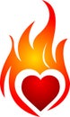 Flame heart Royalty Free Stock Photo