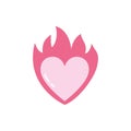 Isolated flame with heart vector design Royalty Free Stock Photo