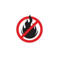 flame icon fire vector design Royalty Free Stock Photo