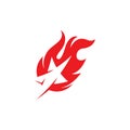 flame icon fire vector design Royalty Free Stock Photo