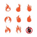 flame icon fire vector design Royalty Free Stock Photo