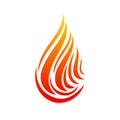 Flame icon. Many tongue fire. Icon illustration logo - vector