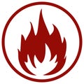 Flame Icon, Vector Illustration.