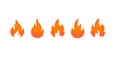Fire flames icons set. Set of fire flame. Vector illustration Royalty Free Stock Photo