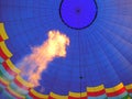 Flame inside hot air balloon